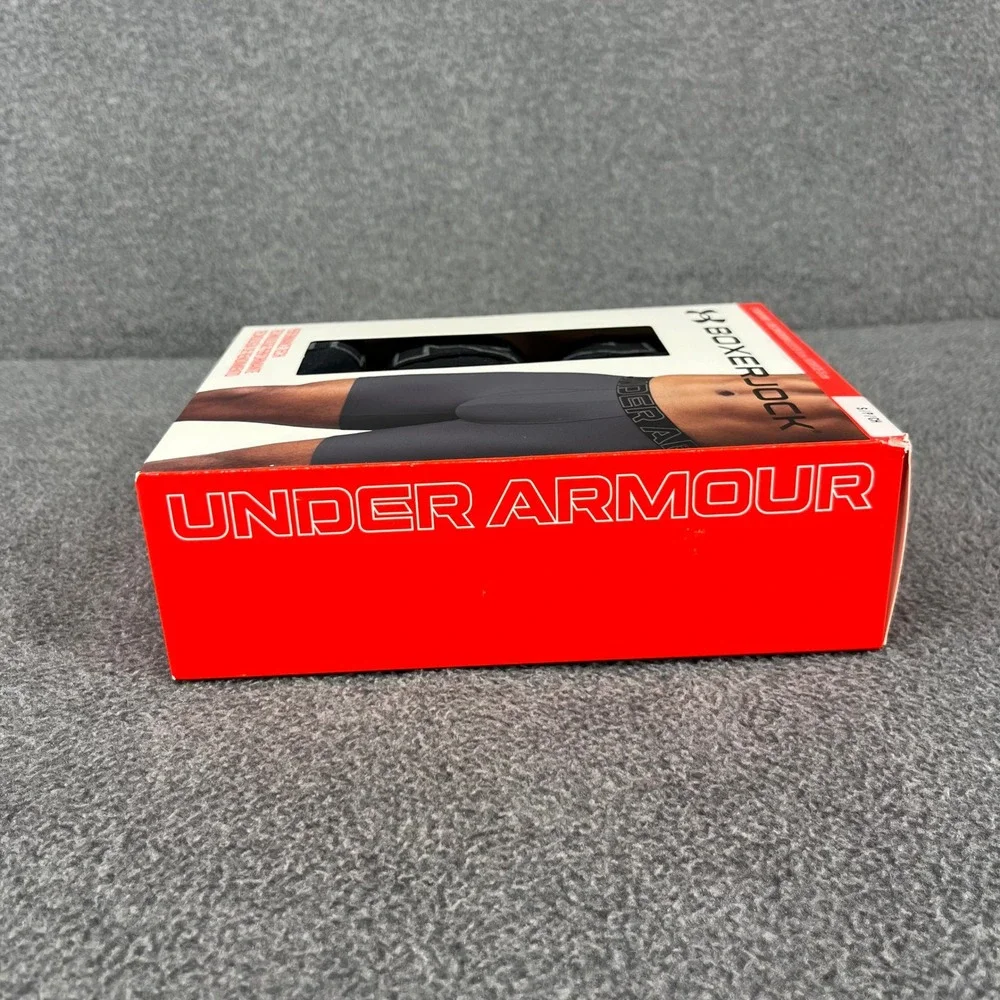 Under Armour Boxerjock Boxer Briefs Mens Small Black 6